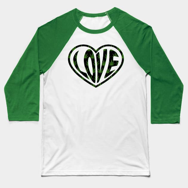 I love marijuana Baseball T-Shirt by Afroditees